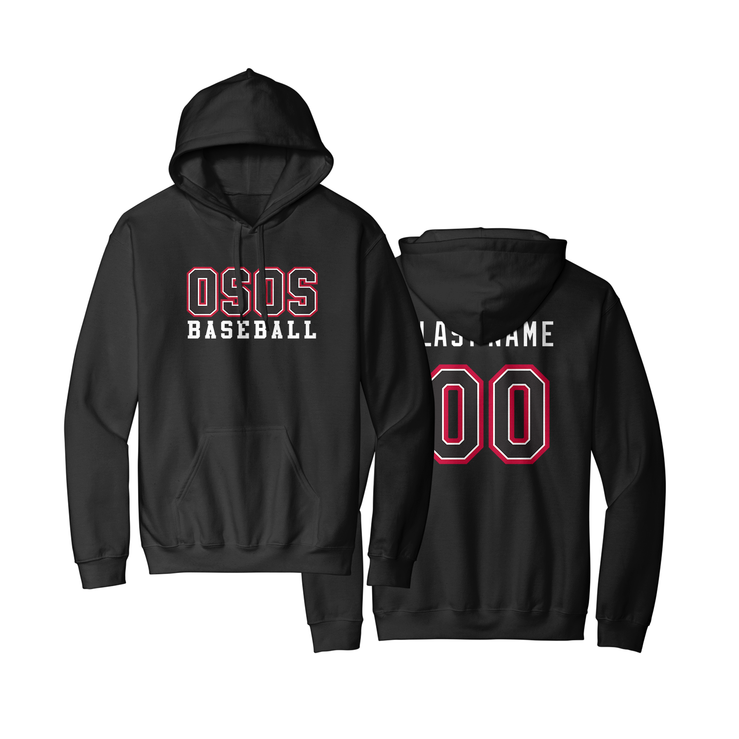OSOS Baseball Poly Fleece Hoodie