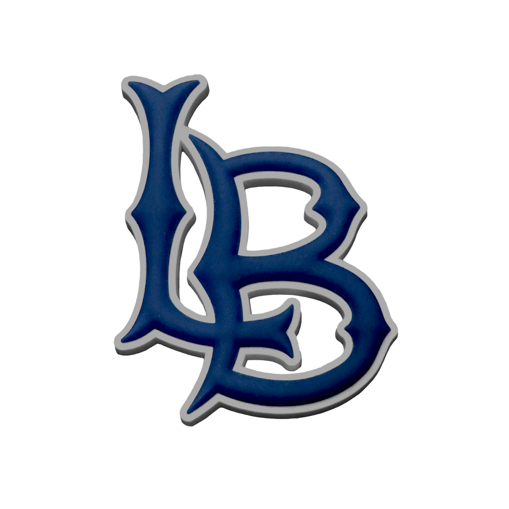 East Long Beach "LB" 3D Helmet Decal (Gray Border)