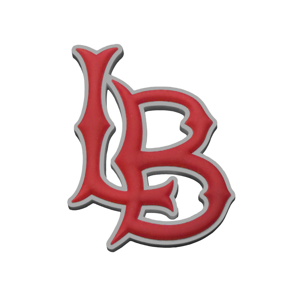 East Long Beach "LB" 3D Helmet Decal (Gray Border)