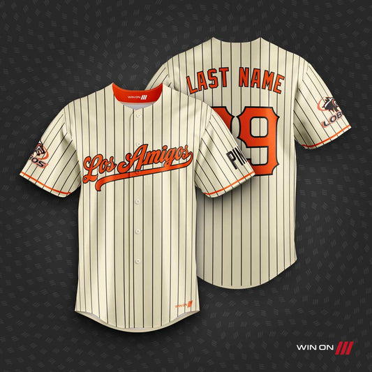Los Amigos Full Button Pinstripe Jersey
