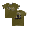 Combat Crew Neck Pullover Jersey (Army Green Pinstripes)