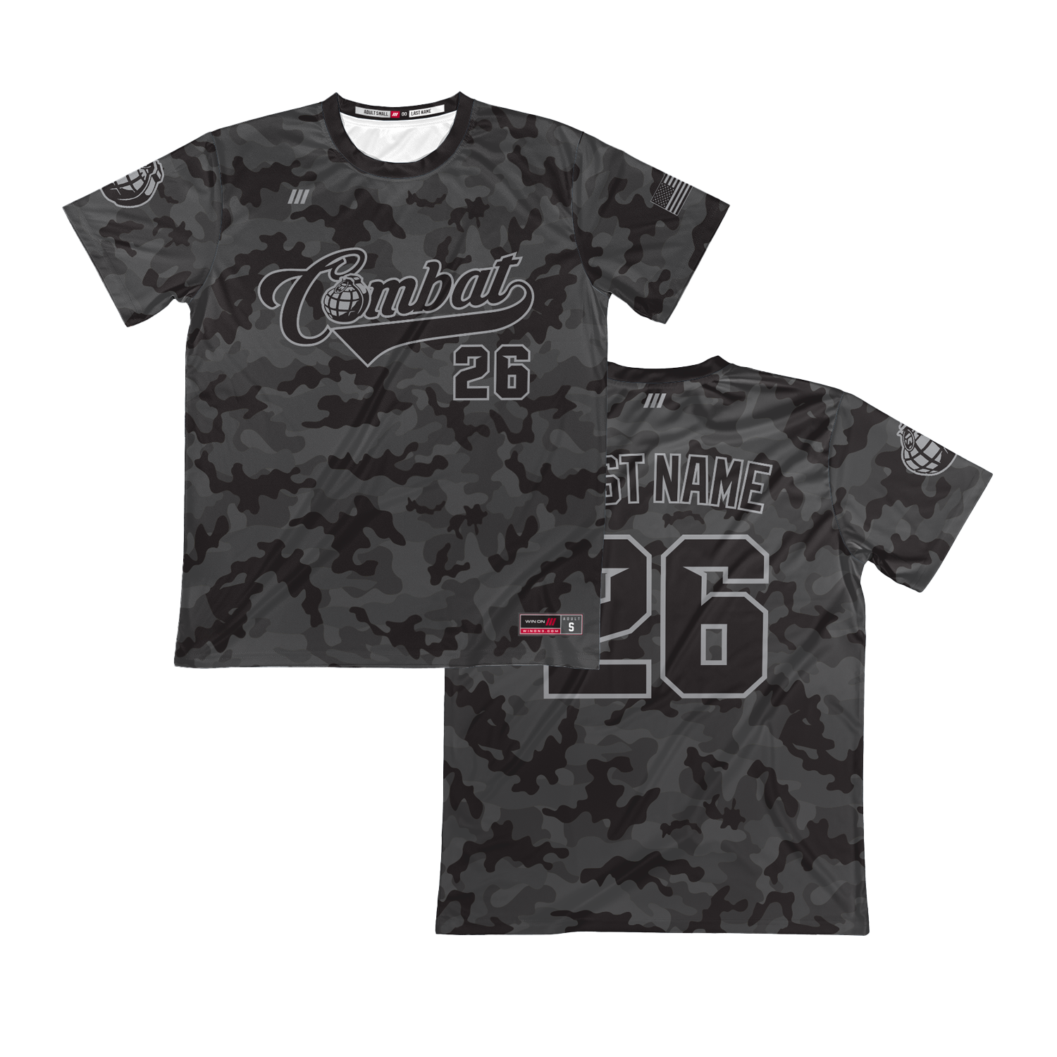 Combat Crew Neck Pullover Jersey (Black Camo)