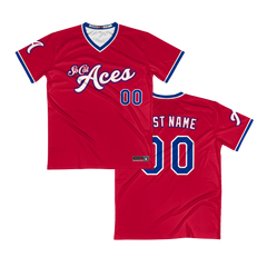 SoCal Aces V-Neck Pullover Jersey (Red)