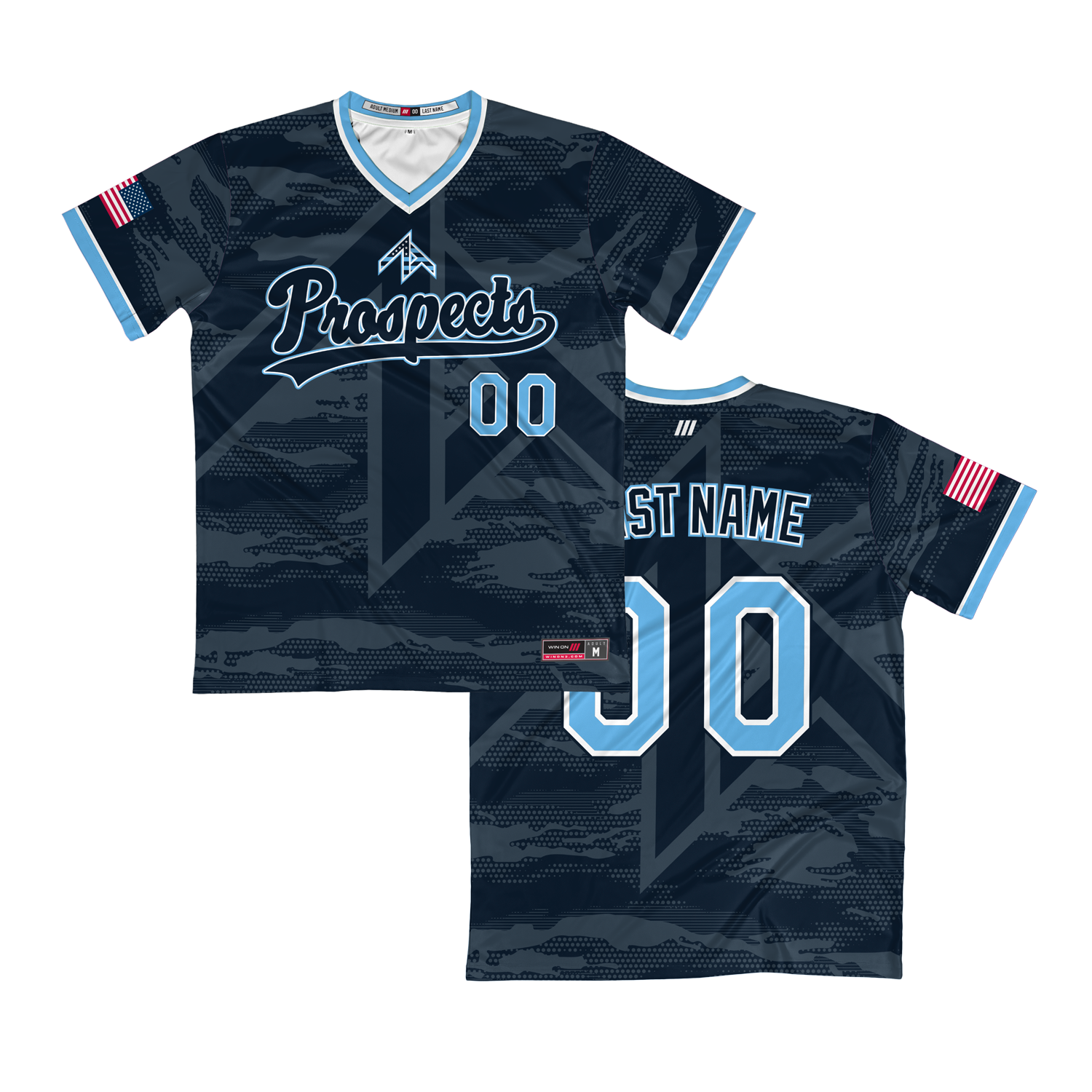 ZT Navy Camo V-Neck Pullover Jersey