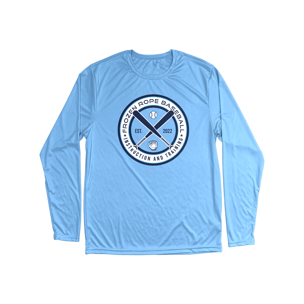 Frozen Rope Baseball (Circle Logo) Long Sleeve Performance Tee