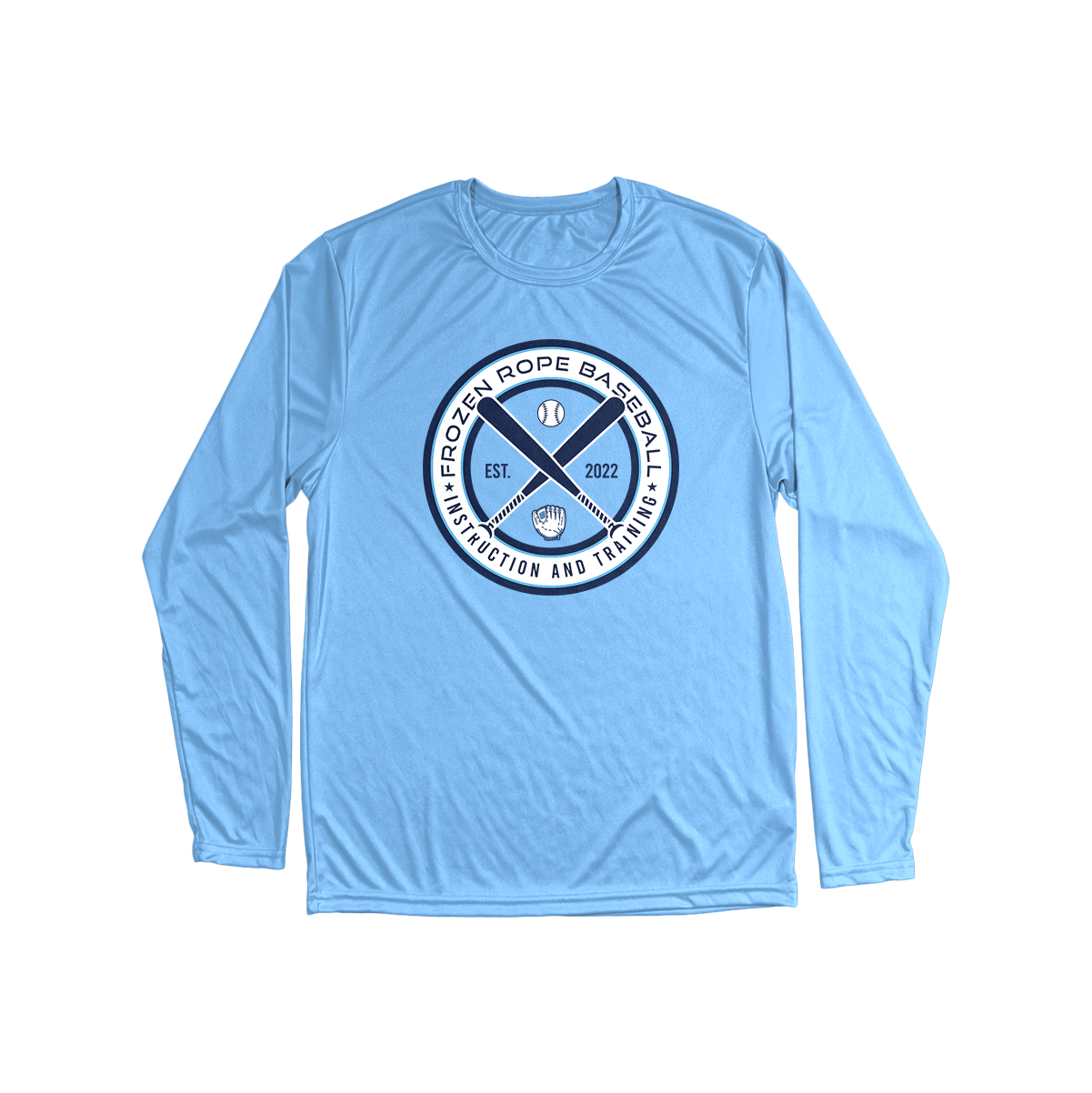 Frozen Rope Baseball (Circle Logo) Long Sleeve Performance Tee