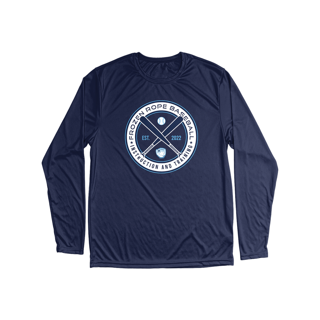 Frozen Rope Baseball (Circle Logo) Long Sleeve Performance Tee