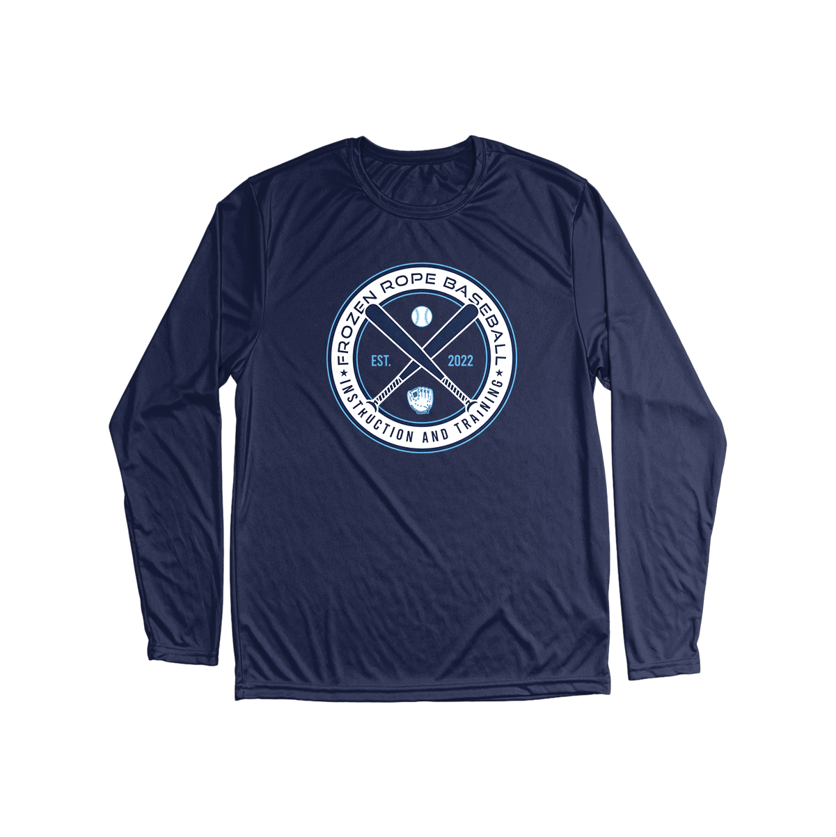 Frozen Rope Baseball (Circle Logo) Long Sleeve Performance Tee