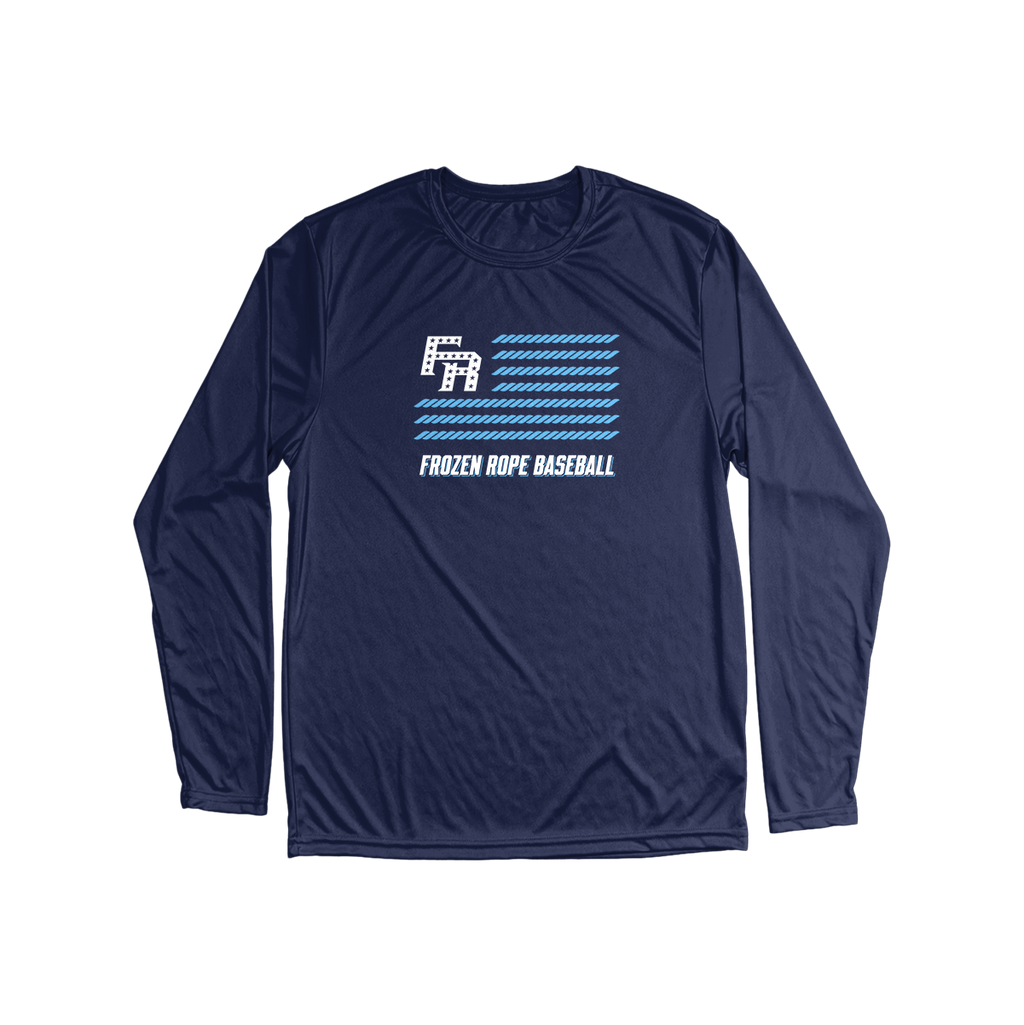Frozen Rope Flag Long Sleeve Performance Tee