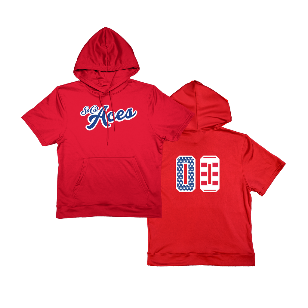 SoCal Aces Short Sleeve Poly Fleece Hoodie