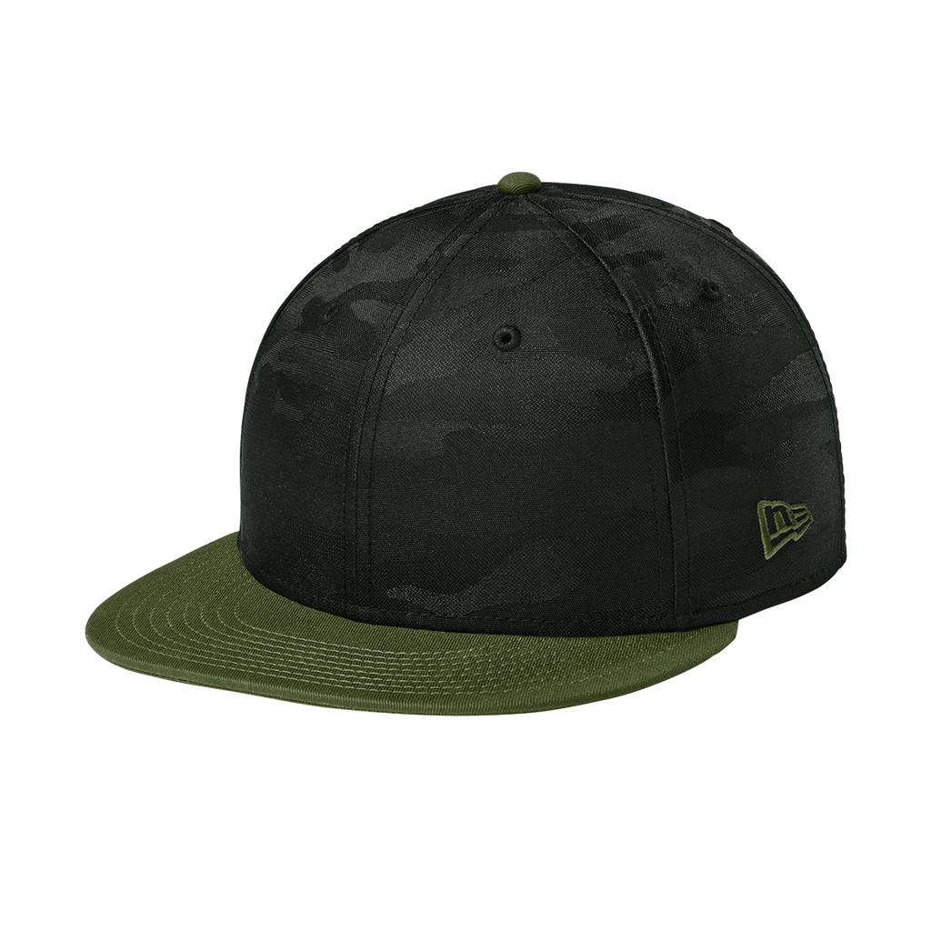 New Era Camo Flat Bill Snapback Cap