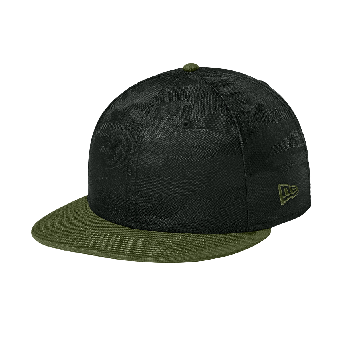 New Era Camo Flat Bill Snapback Cap