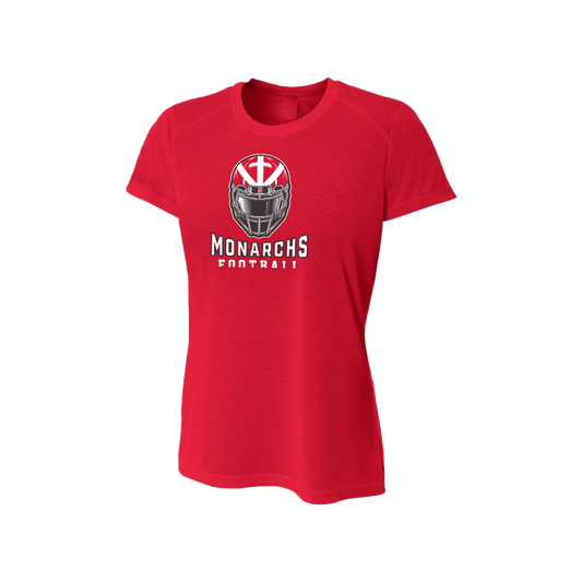 Monarchs Football (Helmet) Women's Spun Poly Tee