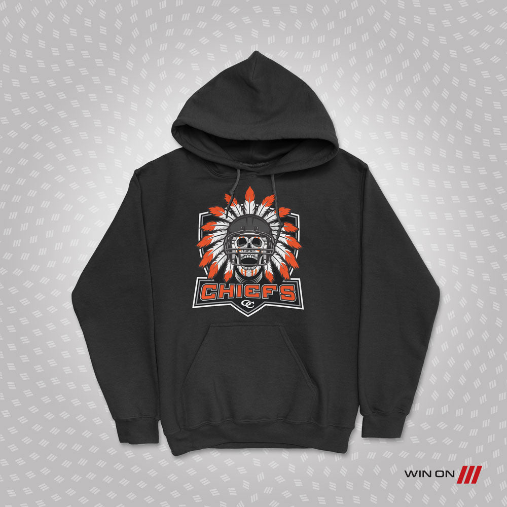 Orange Chiefs "Helmet Feathers" Hoodie
