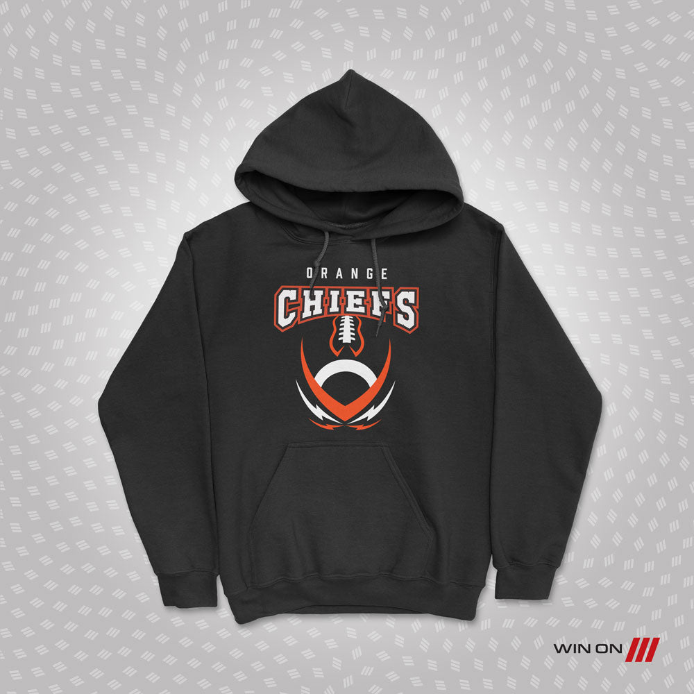 Orange Chiefs "Football" Hoodie