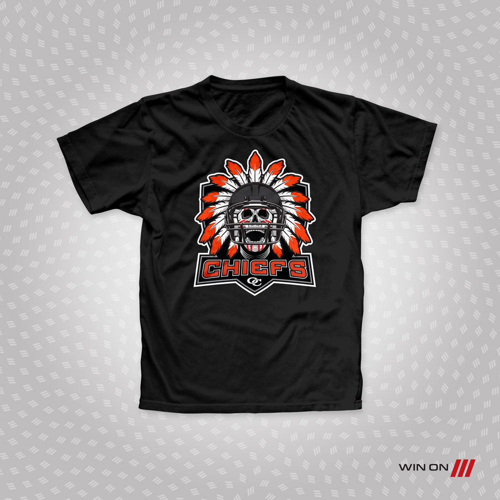 Orange Chiefs "Helmet Feathers" T-shirt