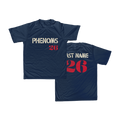 Phenoms Stencil "Scrimmage" Poly Tee (Navy)