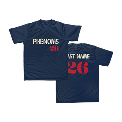 Phenoms Stencil "Scrimmage" Poly Tee (Navy)