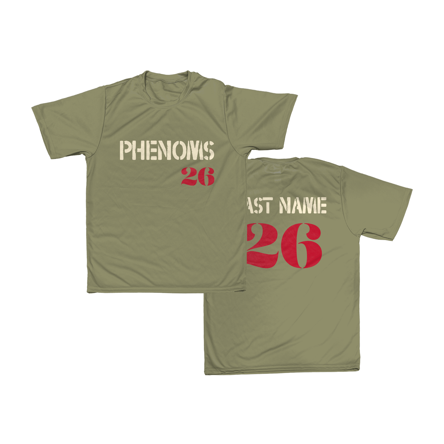 Phenoms Stencil "Scrimmage" Poly Tee