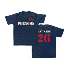 Phenoms Stencil "Scrimmage" Poly Tee (Navy)