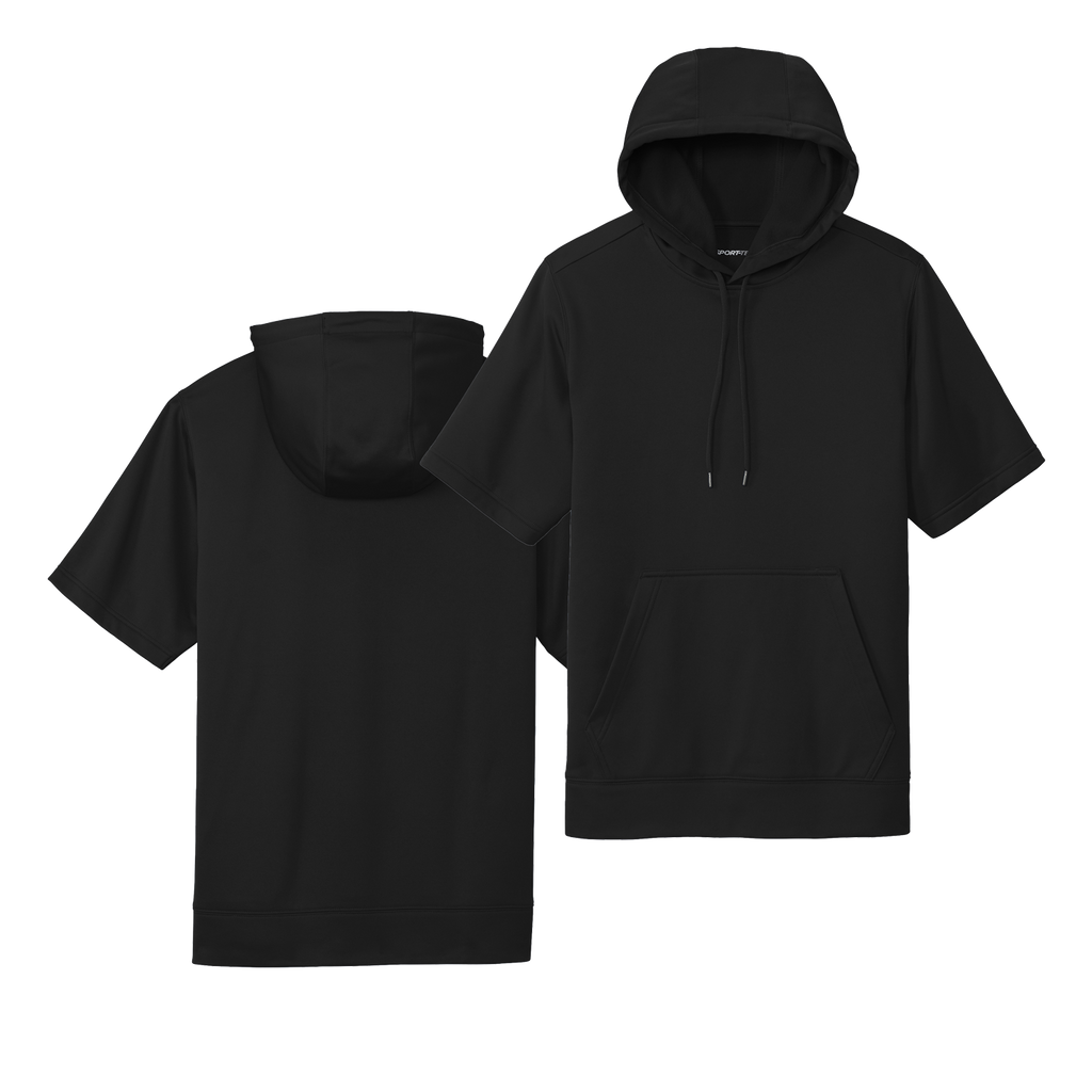 [Sport-Tek_YST251_ST251] Sport-Wick Fleece Short Sleeve Hooded Pullover