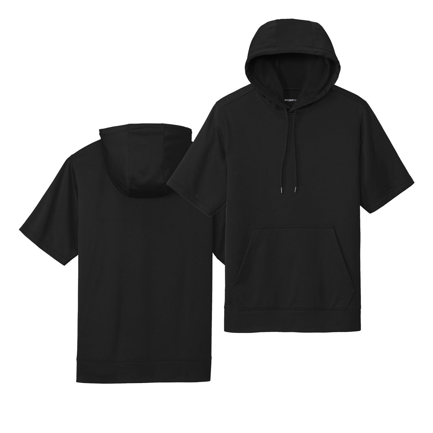 [Sport-Tek_YST251_ST251] Sport-Wick Fleece Short Sleeve Hooded Pullover