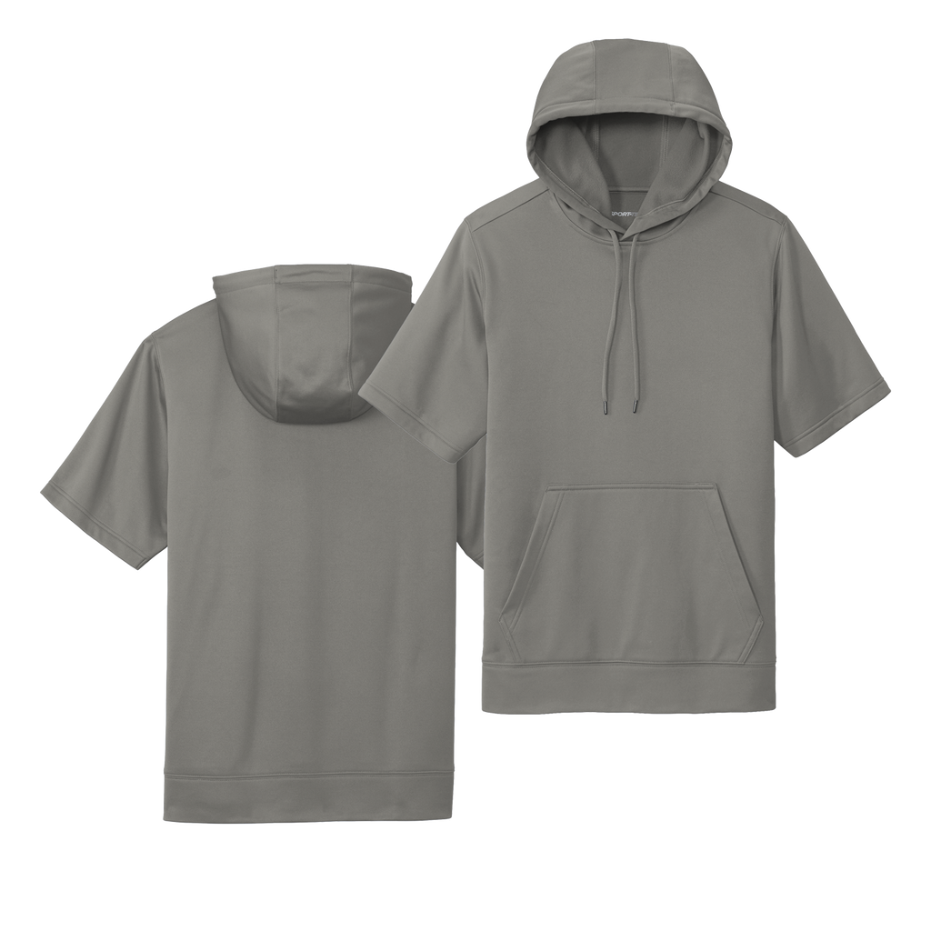 [Sport-Tek_YST251_ST251] Sport-Wick Fleece Short Sleeve Hooded Pullover