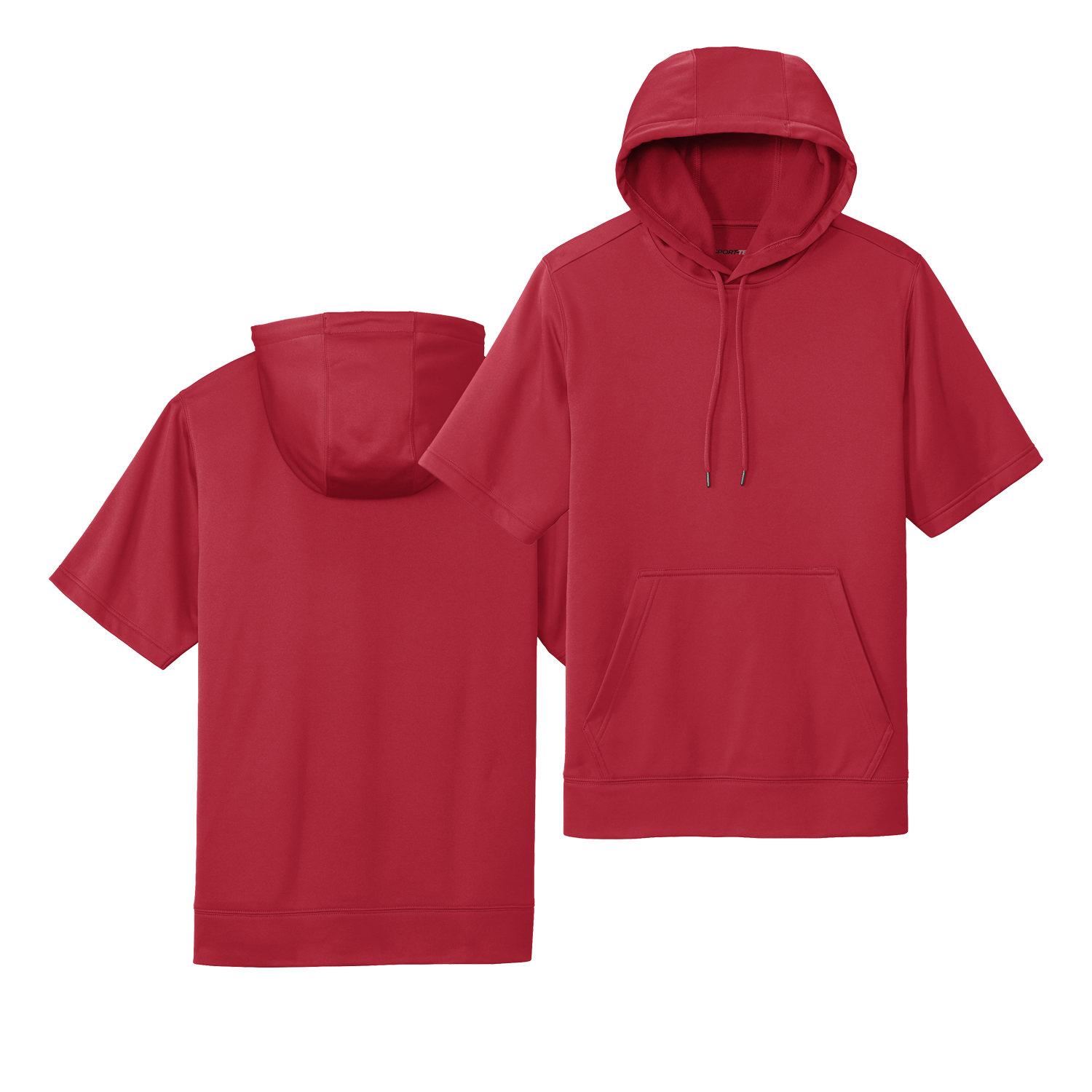 [Sport-Tek_YST251_ST251] Sport-Wick Fleece Short Sleeve Hooded Pullover