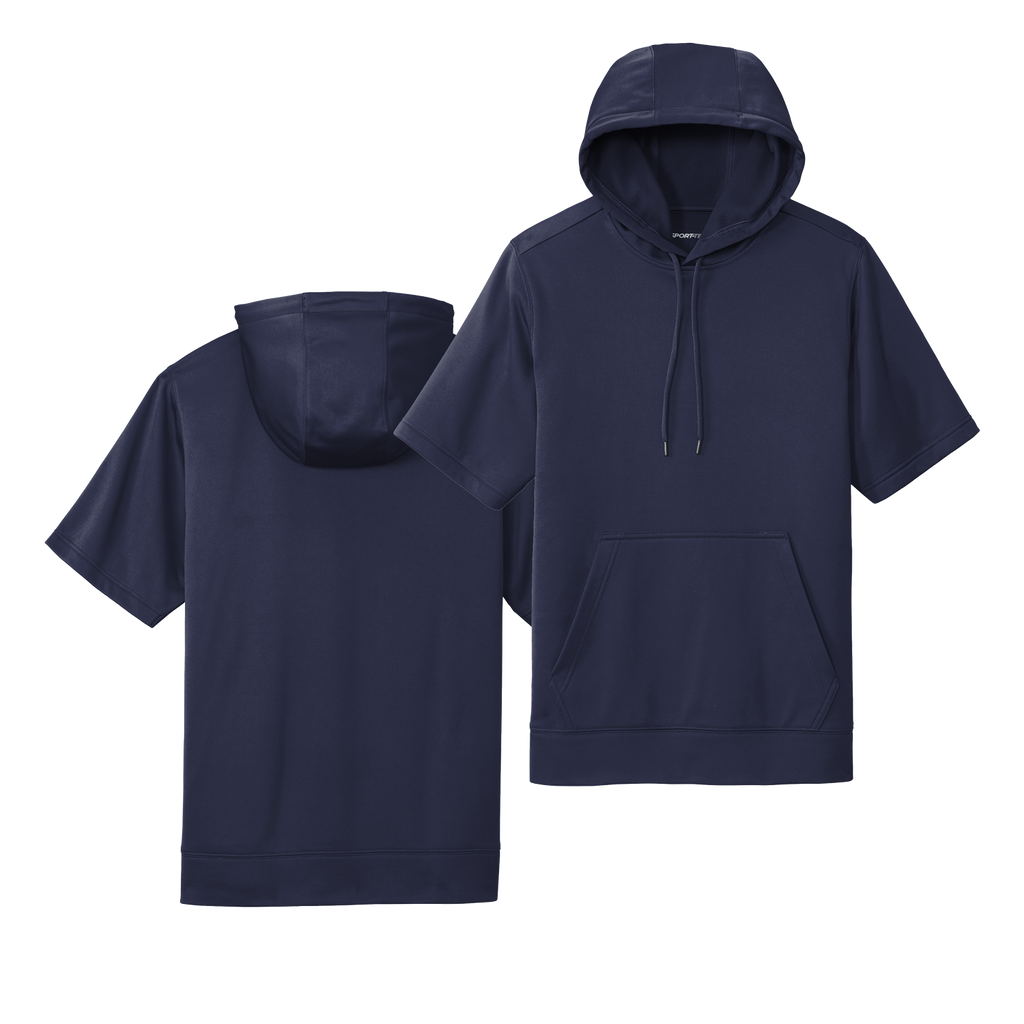 [Sport-Tek_YST251_ST251] Sport-Wick Fleece Short Sleeve Hooded Pullover