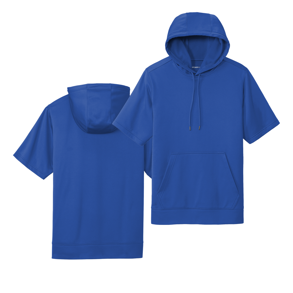 [Sport-Tek_YST251_ST251] Sport-Wick Fleece Short Sleeve Hooded Pullover