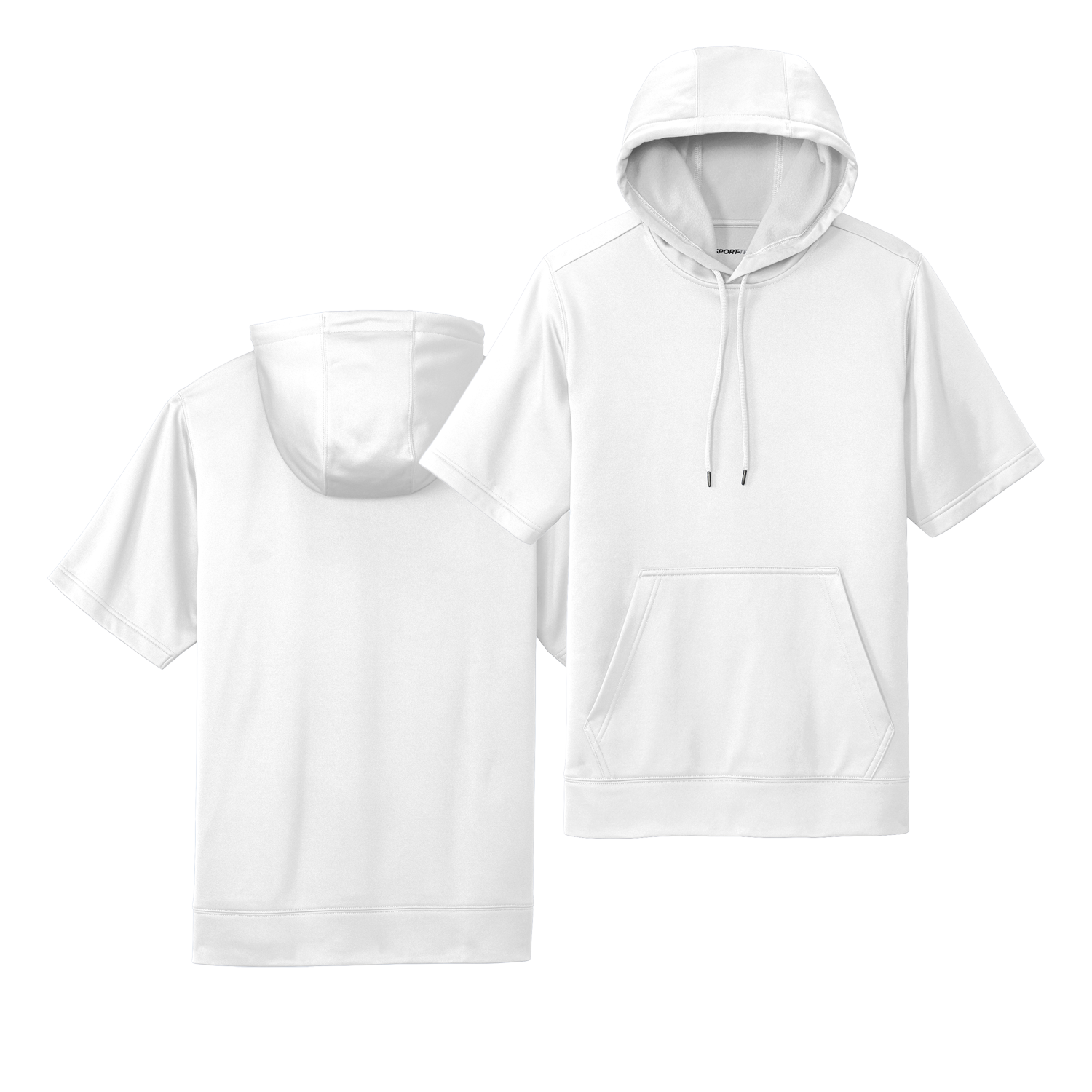 [Sport-Tek_YST251_ST251] Sport-Wick Fleece Short Sleeve Hooded Pullover