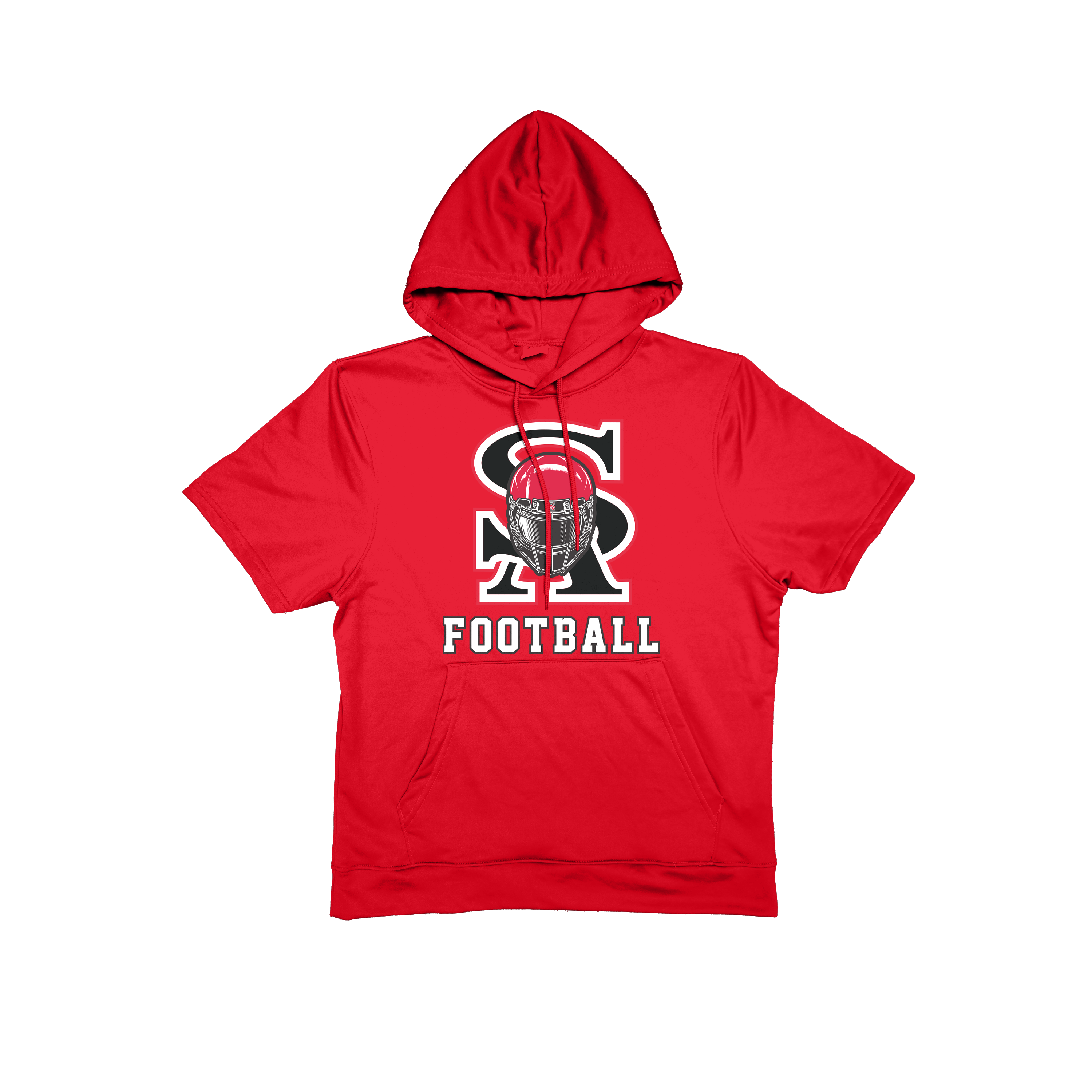 SA Football Short Sleeve Poly Fleece Hoodie