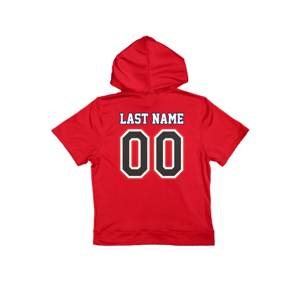 SA Football Short Sleeve Poly Fleece Hoodie