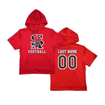 SA Football Short Sleeve Poly Fleece Hoodie