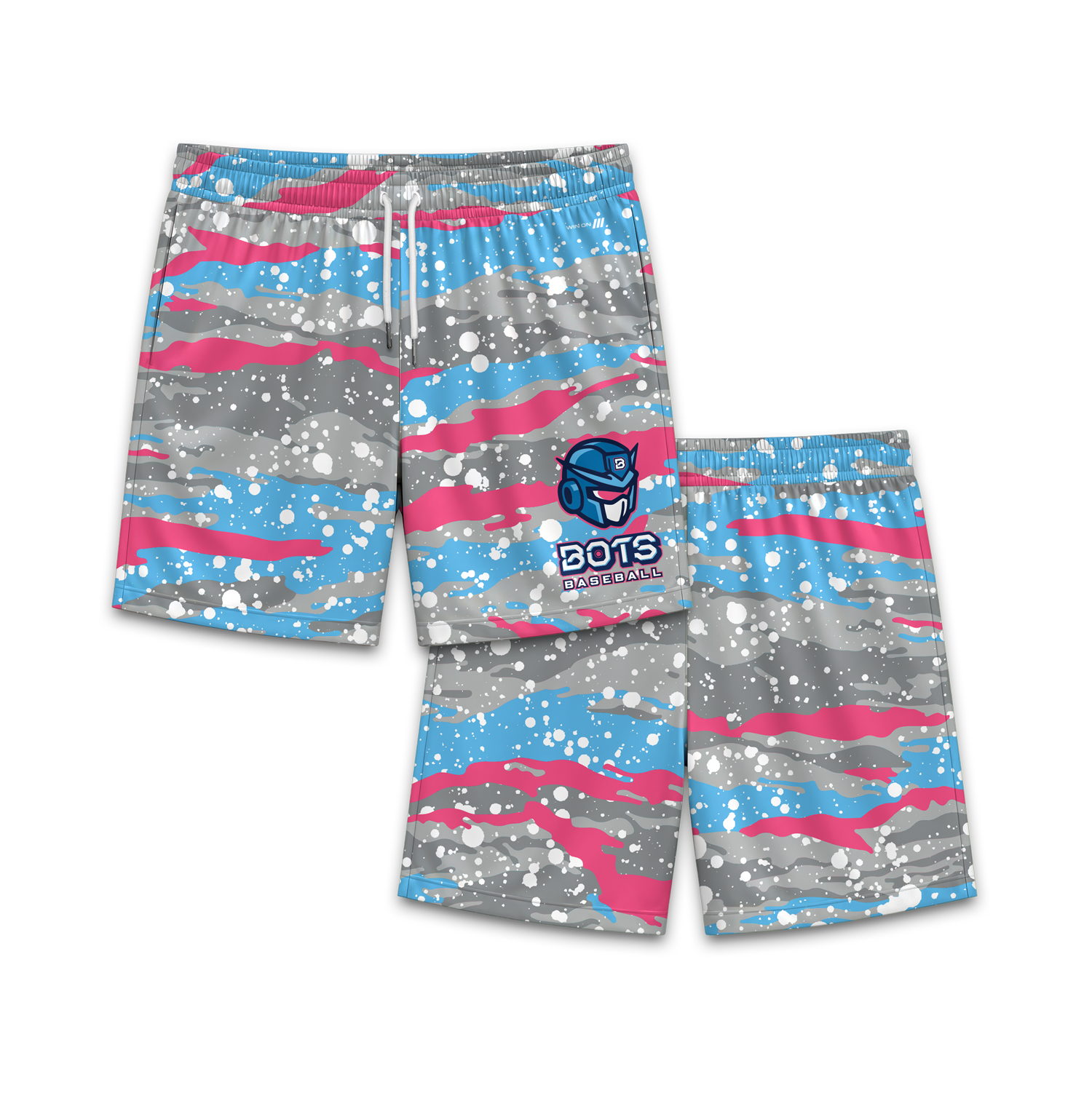BOTS Camo Training Shorts (Pink/Blue/Gray)