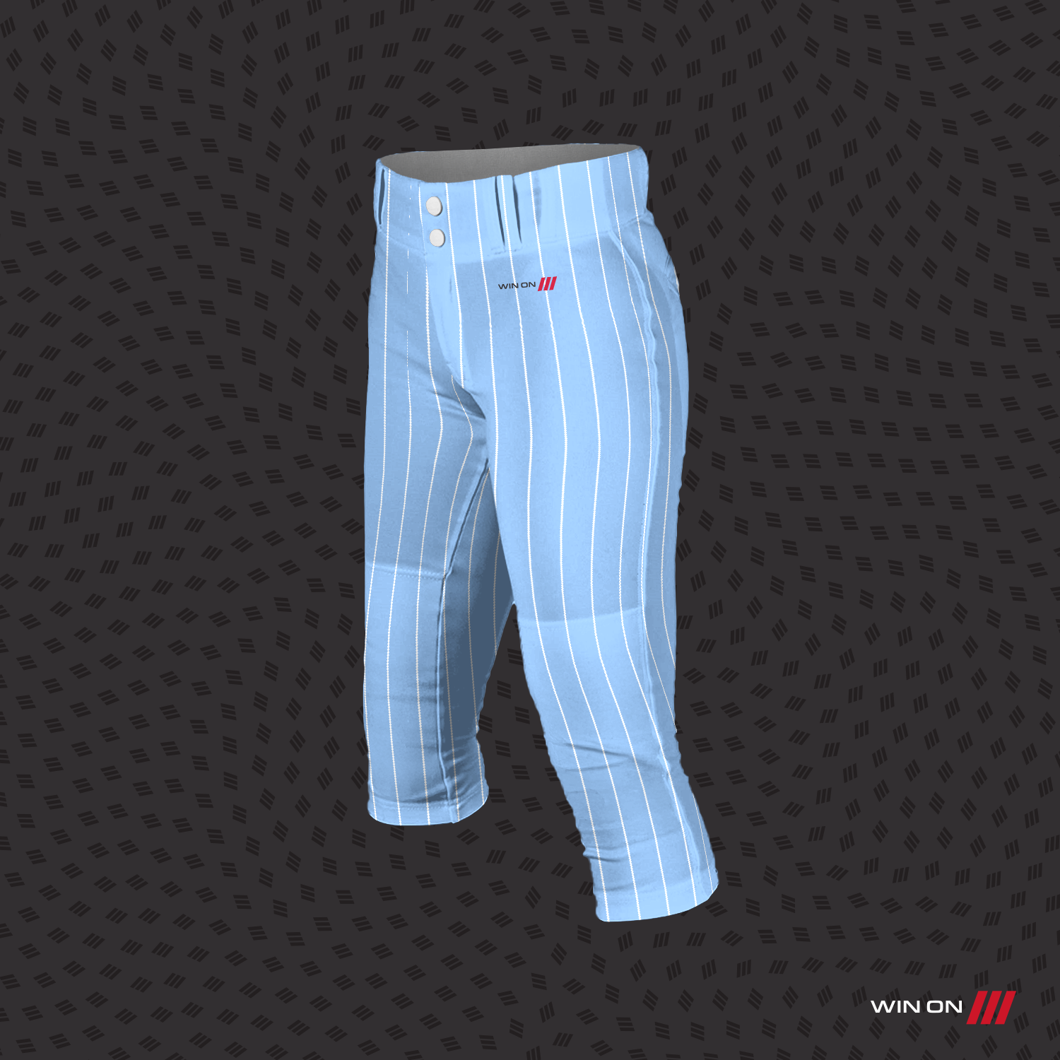 Havoc Softball Pants (Light Blue/White Pins)