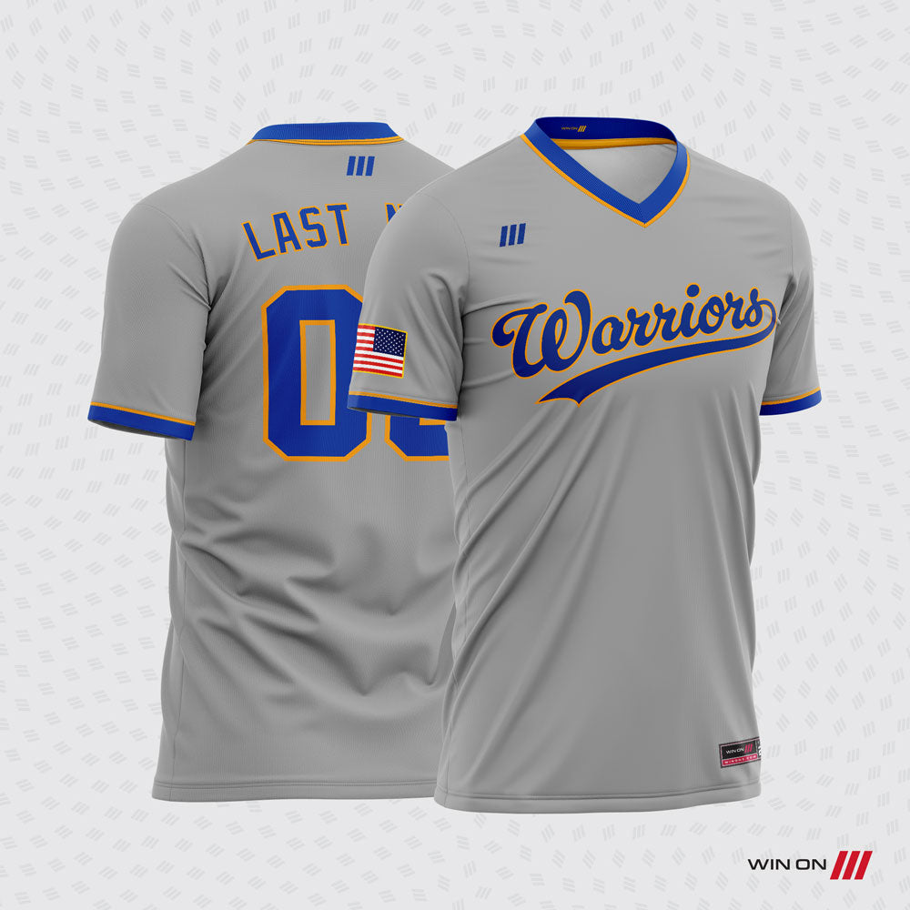 Warriors Poly Tee Jersey (V-Neck)