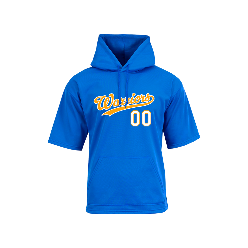 Warriors Short Sleeve Poly Fleece Hoodie