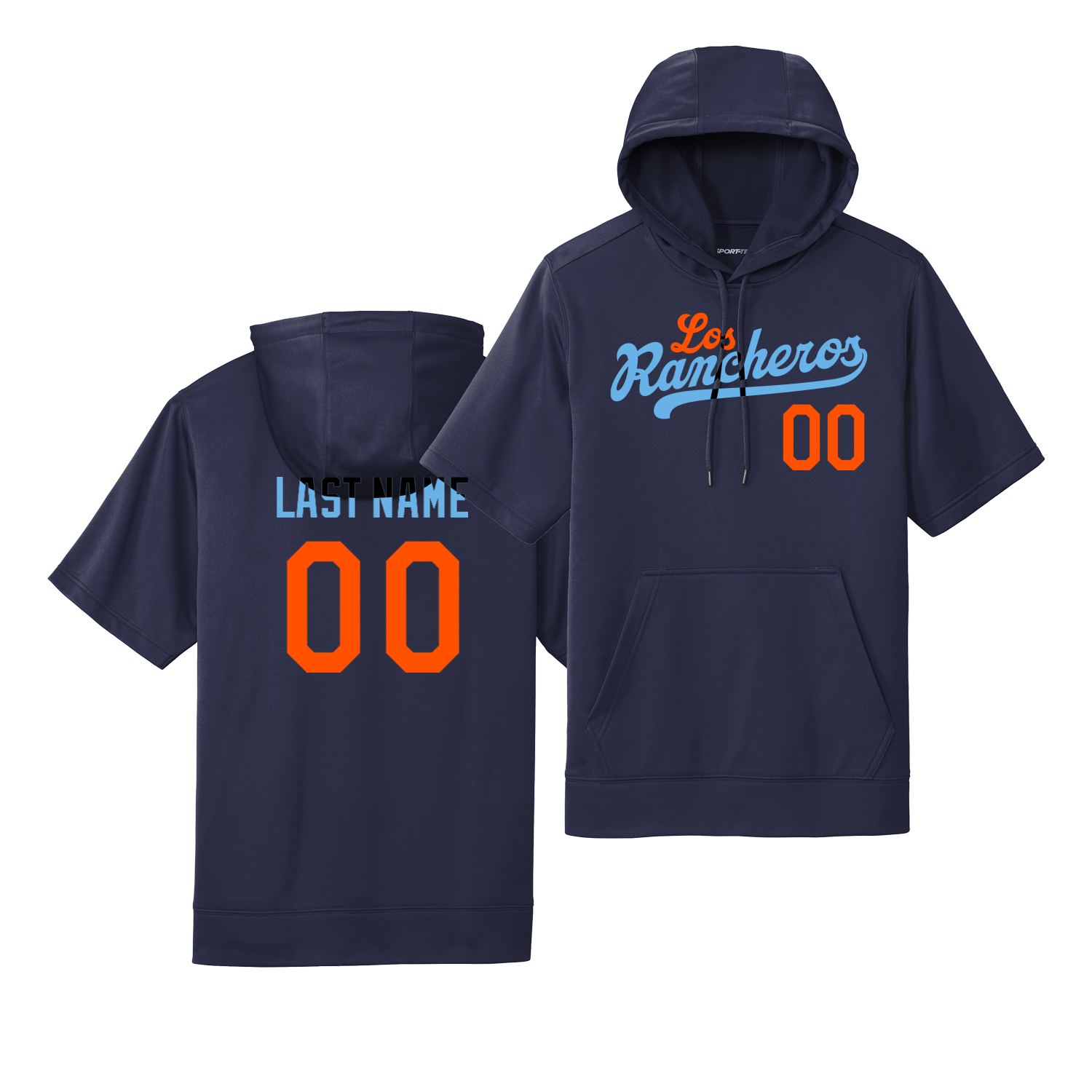 Los Rancheros - Sport-Wick Fleece Short Sleeve Hooded Pullover