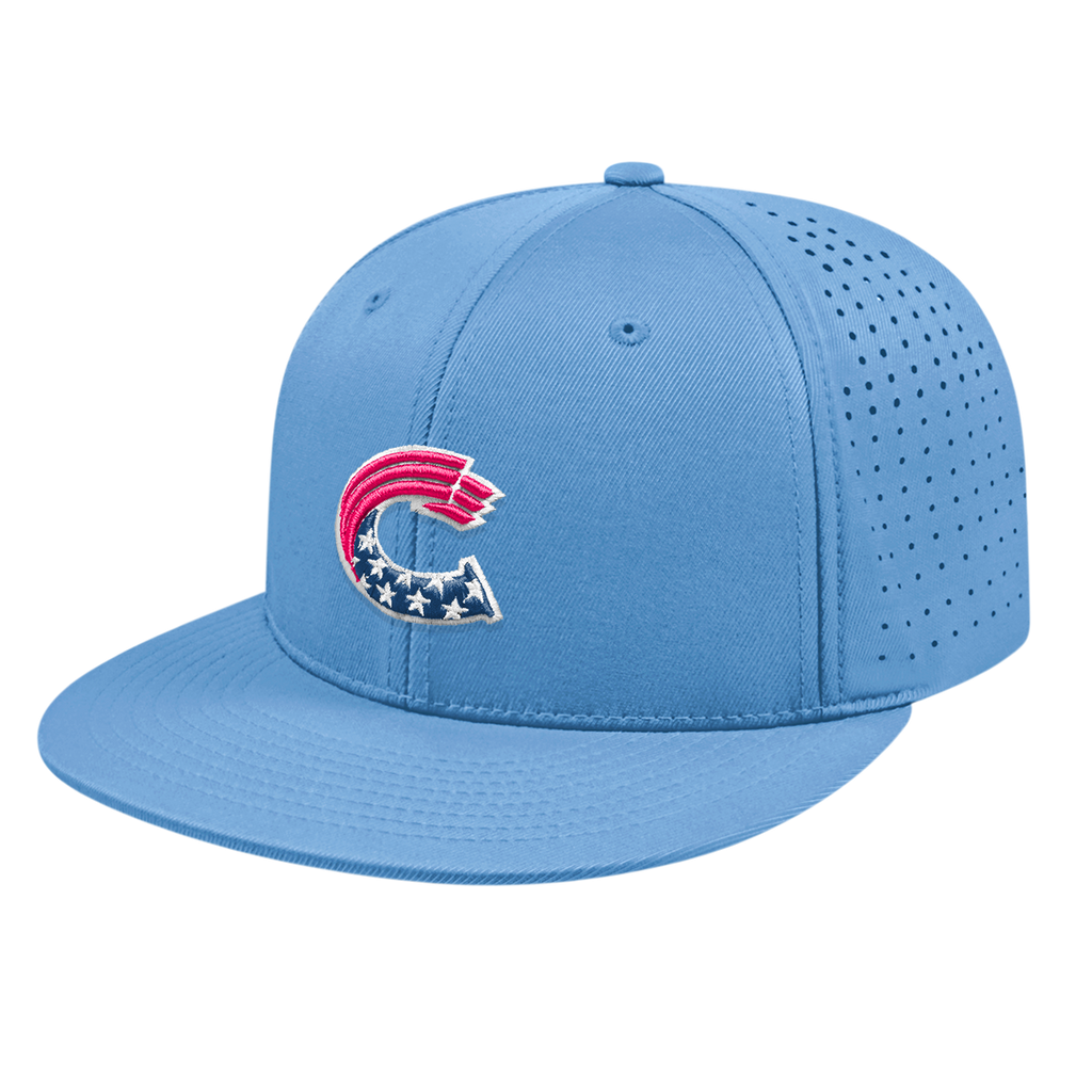 Crush Hat (Light Blue with Pink/Navy Embroidery)