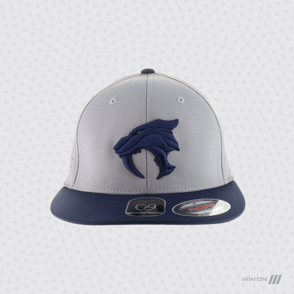 Sabertooth '24 - Flexfit Cap (Silver/Navy)