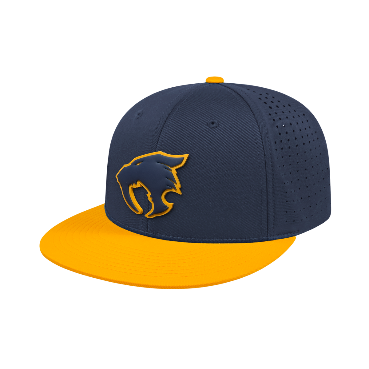 3D PVC Sabertooth - Flexfit Cap (Navy/Gold)