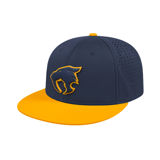 3D PVC Sabertooth - Flexfit Cap (Navy/Gold)